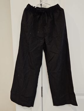 NWOT Zara Black Kids Wide-Leg Pants With Studs